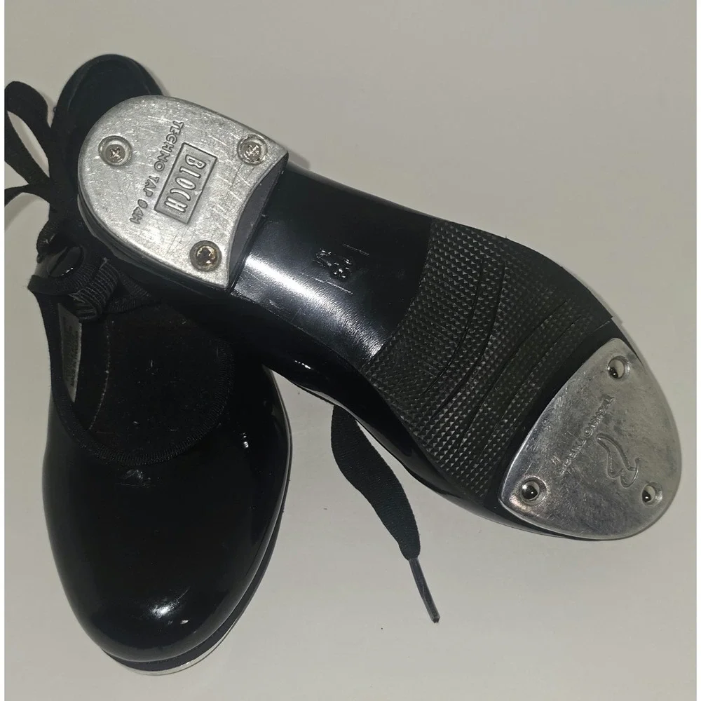 BLOCH Techno Shoes Kids Tap Mary Jane Slip On Stretch Strap Girls Black Size 13M
